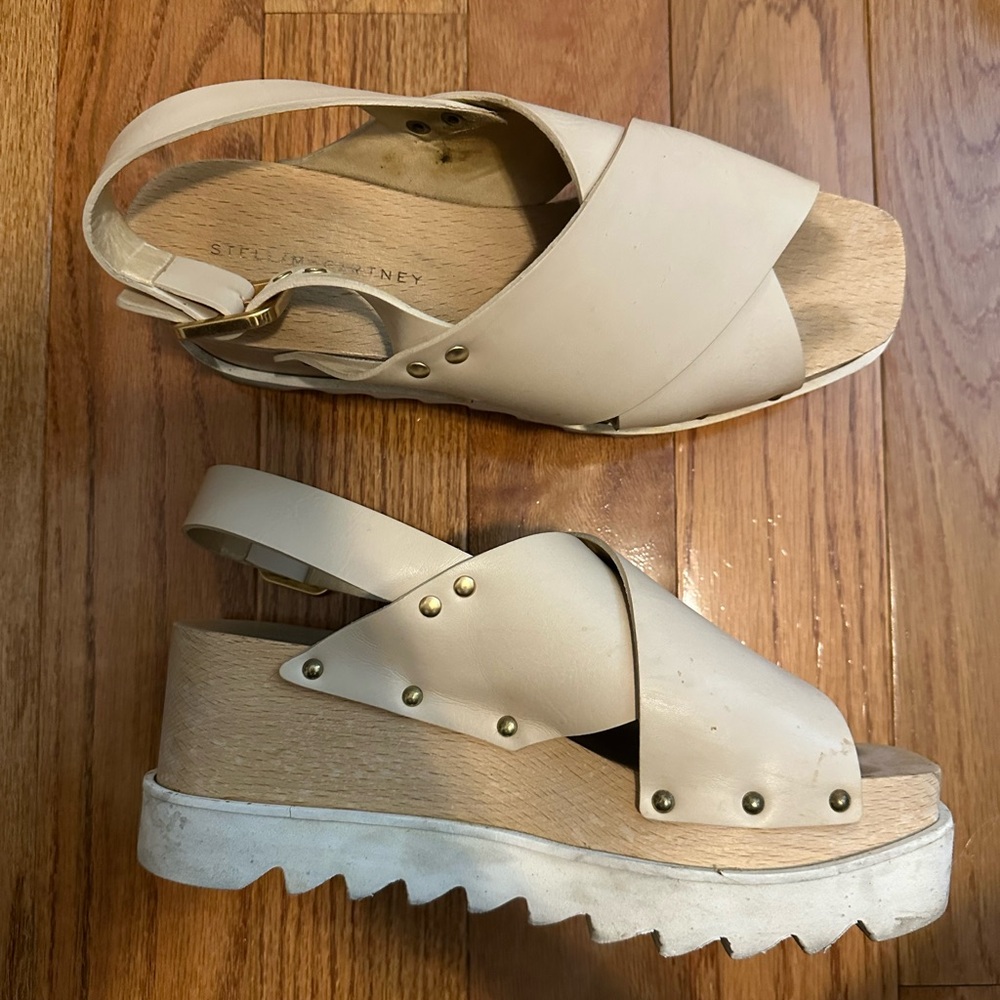 Stella McCartney Women's Cream Wedge Sandals